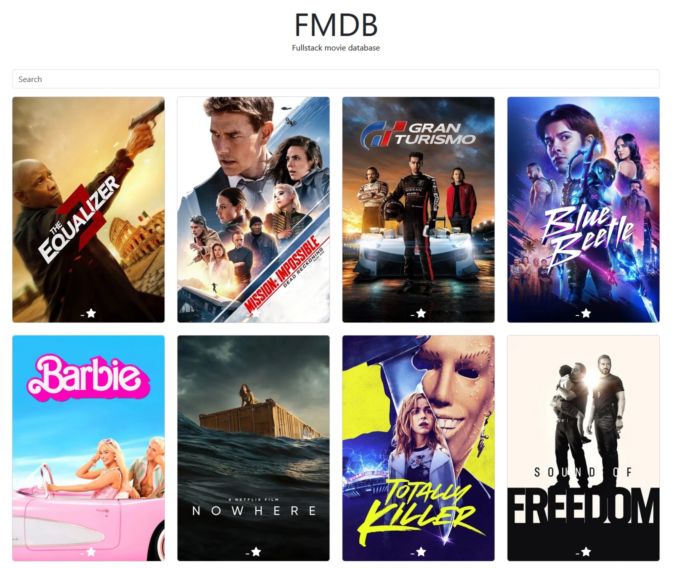 Full stack application preview
